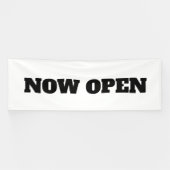 新カスタムしいビジネスをオープンするカラー白黒 横断幕 (横)