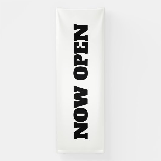 新カスタムしいビジネスをオープンするカラー白黒 横断幕 (縦)
