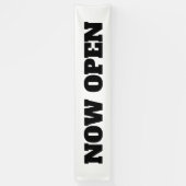 新カスタムしいビジネス白黒をオープン 横断幕 (縦)