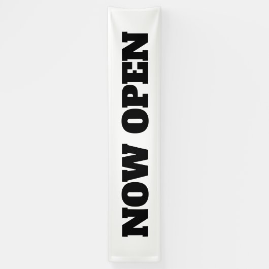 新カスタムしいビジネス白黒をオープン 横断幕 (縦)