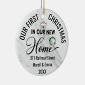 新カスタムしいホームでの初めてのクリスマス2022 セラミックオーナメント (右)