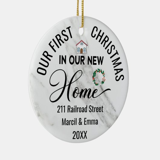 新カスタムしいホームでの初めてのクリスマス2022 セラミックオーナメント (右)