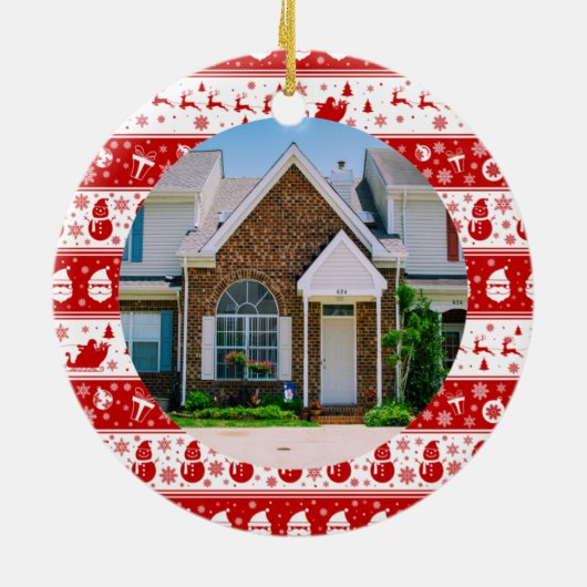 新カスタムしいホームでの初めてのクリスマス2022 セラミックオーナメント (裏面)