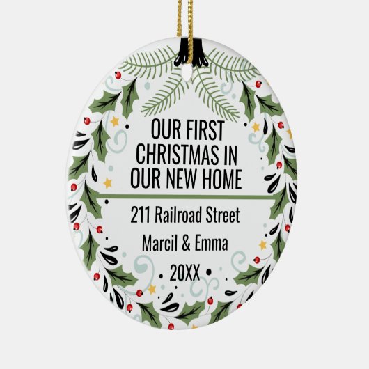 新カスタムしいホームでの初めてのクリスマス2022 セラミックオーナメント (右)