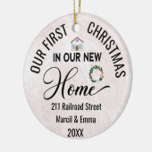 新カスタムしいホームでの初めてのクリスマス2023 セラミックオーナメント (左)