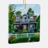 新カスタムしいホームフォトクライアントギフトw会社のロゴ セラミックオーナメント (右)