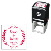 新カスタムしいユーザー名と結婚その日付が事前に入力されている セルフインキングスタンプ (インサイチュ)