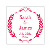 新カスタムしいユーザー名と結婚その日付が事前に入力されている セルフインキングスタンプ (デザイン)