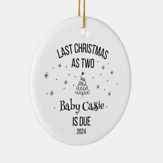 新カスタムしい両親としてクリスマス1位 セラミックオーナメント (右)