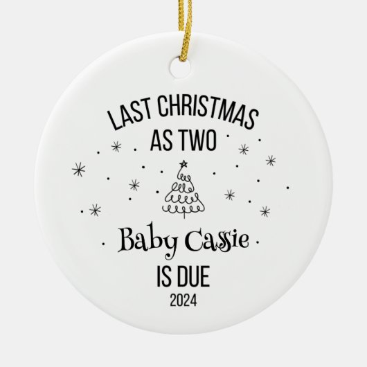 新カスタムしい両親としてクリスマス1位 セラミックオーナメント (正面)