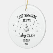 新カスタムしい両親としてクリスマス1位 セラミックオーナメント (左)