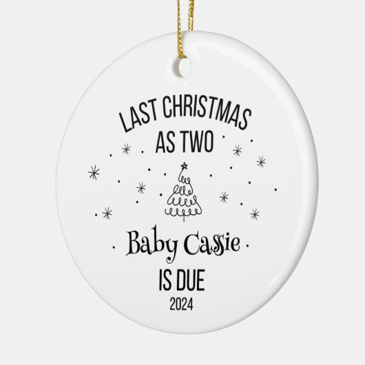 新カスタムしい両親としてクリスマス1位 セラミックオーナメント (左)