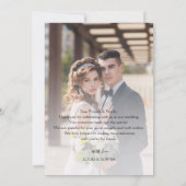 新カスタムシンプル婚の写結婚真 サンキューカード (裏面)
