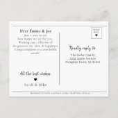 新カスタム婚のおモダンめでとうご夫婦 ポストカード (裏面)