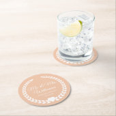 新カスタム婚の新婦さん ラウンドペーパーコースター (インサイチュ)