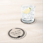 新カスタム婚の新婦さん ラウンドペーパーコースター (インサイチュ)