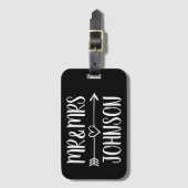 新カスタム婚の荷物のタグをミセスと旅行 ラゲッジタグ (正面縦)