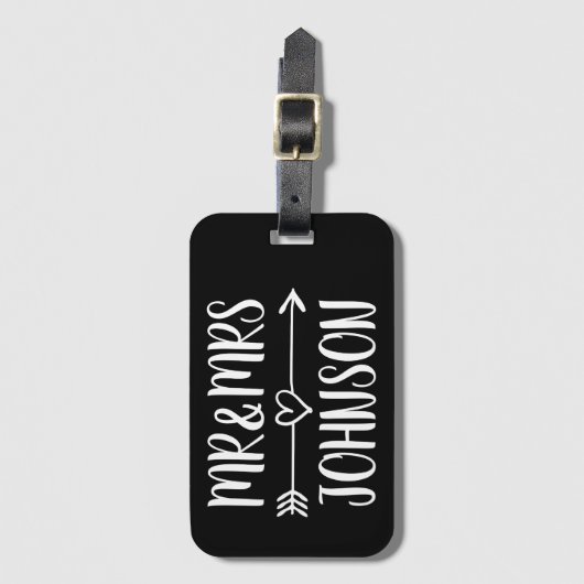 新カスタム婚の荷物のタグをミセスと旅行 ラゲッジタグ (正面縦)