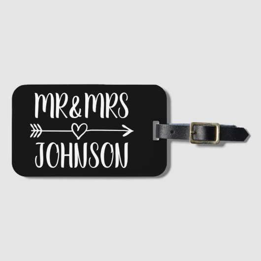新カスタム婚の荷物のタグをミセスと旅行 ラゲッジタグ (正面横)