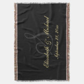 新カスタム婚カップル結婚アニバーサリー スローブランケット (正面縦)