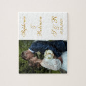 新カスタム婚フォトモノグラム結婚の贈り物 ジグソーパズル (縦)