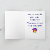 新カラフルしい子犬おめでとう カード (内部)