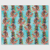 新カラフル中国の辰年2024 ラッピングペーパー (フラット)