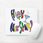 新カラフル年おめでとう マウスパッド (マウス)