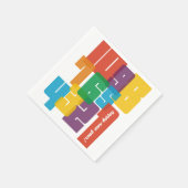 新カラフル年 スタンダードカクテルナプキン (角)