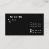 新クールビジネス車のカード 名刺 (裏面)