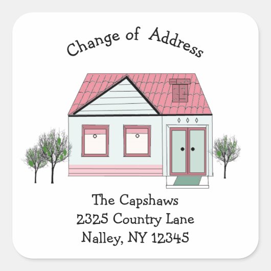 新コンテンポラリーしい住所 スクエアシール (正面)