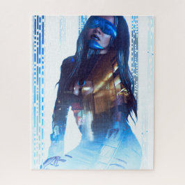 新サイバーパンクのアンドロイドのホログラム ジグソーパズル