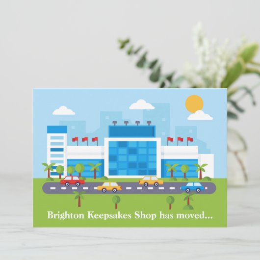 新ショップアドレスかわいいショッピングモール店舗移動 案内状 (スタンド正面)