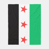 新シリア無料の自由のポスト革命国旗 フリースブランケット (正面)