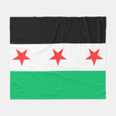 新シリア無料の自由のポスト革命国旗 フリースブランケット (正面(横))