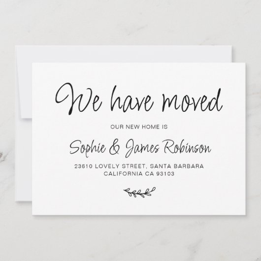 新シンプルしい自宅移転のお知らせ 招待状 (正面)