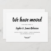 新シンプルしい自宅移転のお知らせ 招待状 (正面/裏面)