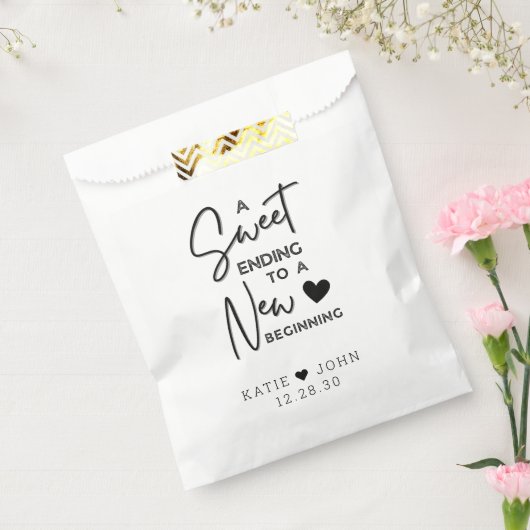 新シンプルしモダンい始まりへの甘い結末 フェイバーバッグ (封をした状態)