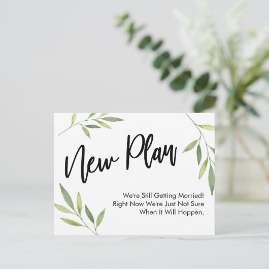 新シンプル案の更新が延期結婚された ポストカード (スタンド正面)