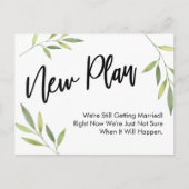 新シンプル案の更新が延期結婚された ポストカード (正面)