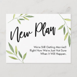 新シンプル案の更新が延期結婚された ポストカード