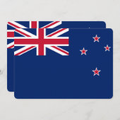 新ゼーランドの国旗がデザインされた愛国的な招待状 招待状 (正面/裏面)