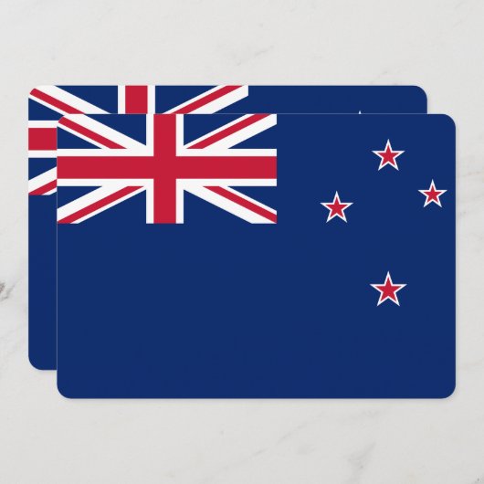 新ゼーランドの国旗がデザインされた愛国的な招待状 招待状 (正面/裏面)