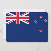 新ゼーランドの国旗がデザインされた愛国的な招待状 招待状 (裏面)