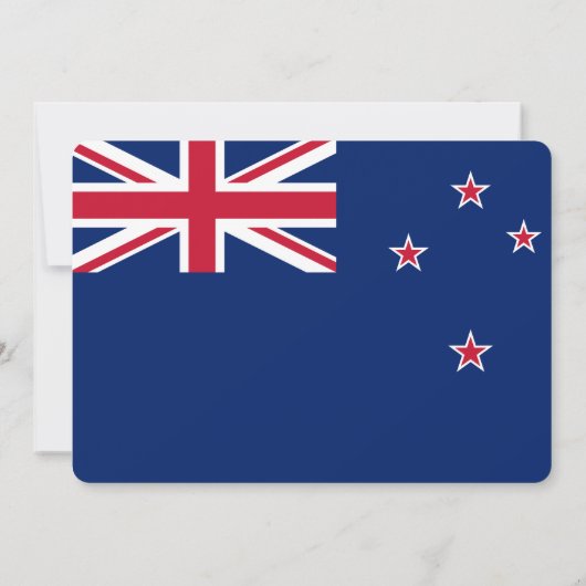 新ゼーランドの国旗がデザインされた愛国的な招待状 招待状 (裏面)