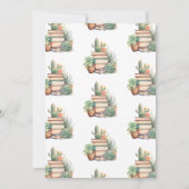 新チャプターサボテン&ブックスベイビーシャワー招待状 招待状 (裏面)