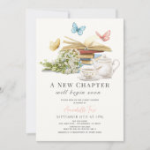 新チャプターセット蝶ブックベビーシャワー 招待状 (正面)