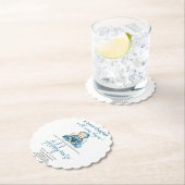 新チャプターテディブルーの男の子の赤ちゃんシャワー熊 ペーパーコースター (インサイチュ)