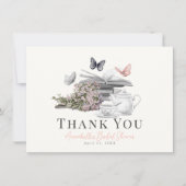 新チャプターピンクフローラブライダルシャワーありがとう ノートカード (正面)