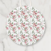 新チャプターピンクフローラボウガールベビーシャワー フェイバータグ (裏面)